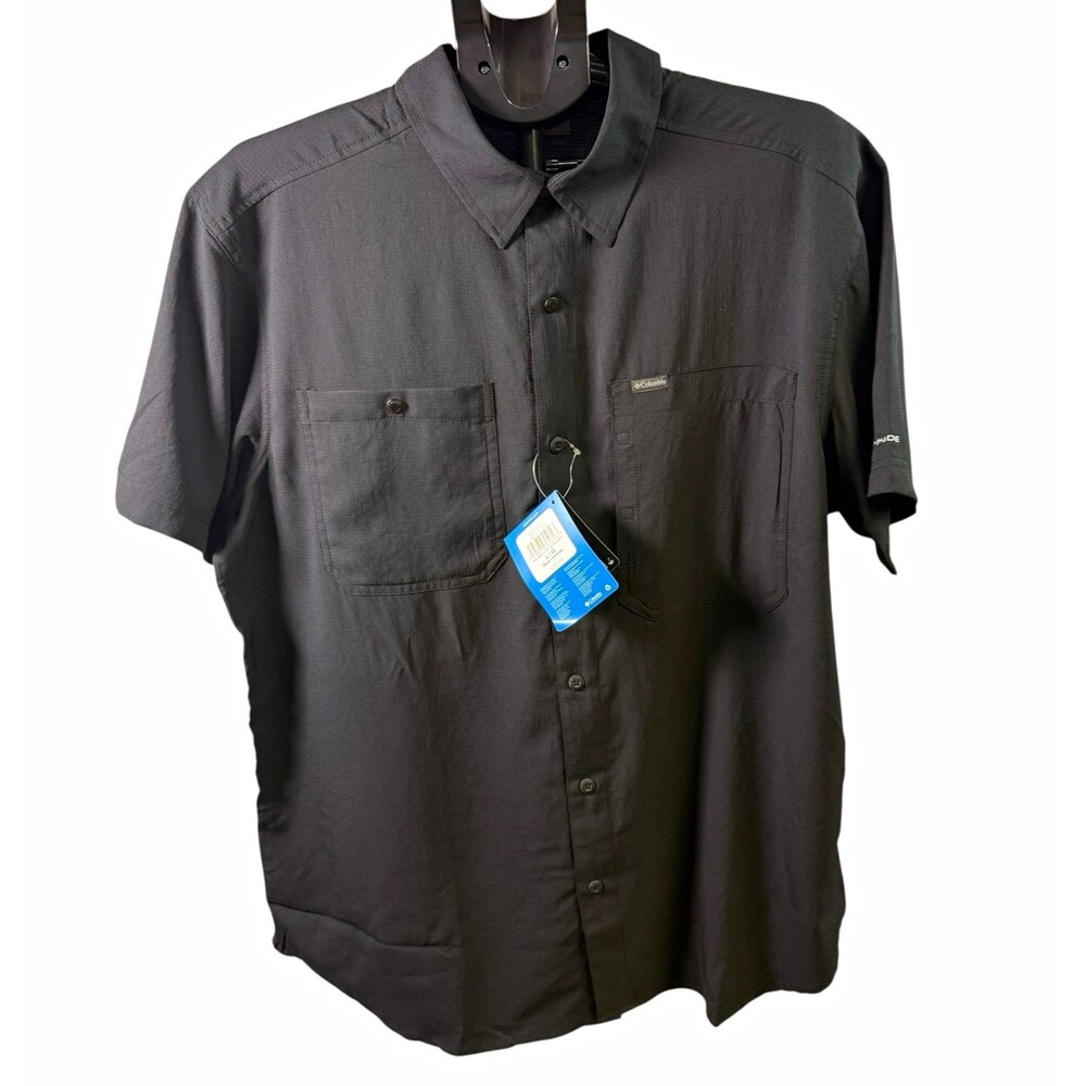 Columbia Silver Ridge Utility Lite Men’s Black SS Button-Up UV Pockets L
